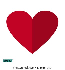 
heart. heart icon in a flat style
