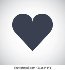 Heart icon in flat style