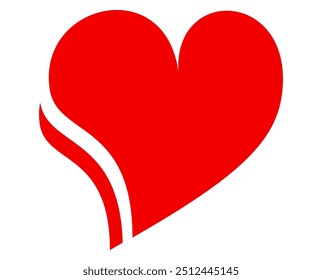 
heart icon in flat style. icon of affection and special relationship