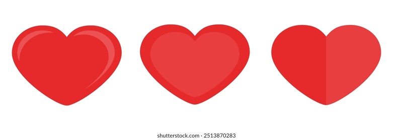 heart icon in flat style. icon of affection and special relationship