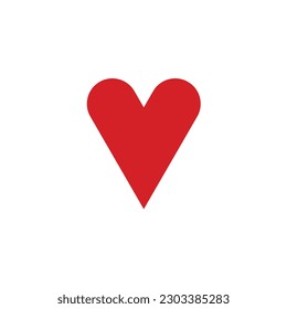 Icono de corazón en estilo plano con fondo.
