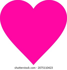 Heart icon with flat style. Isolated vector heart icon image on a white background.