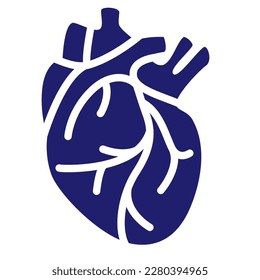 Icono de corazón en ilustración de vector aislada de estilo plano sobre fondo transparente blanco Eps 10. Ilustración vectorial.