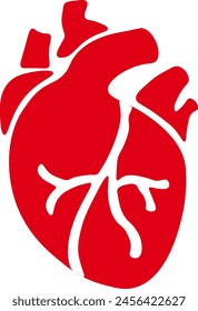 heart icon in flat style isolated vector illustration. human heart. medical icon. health symbol. 