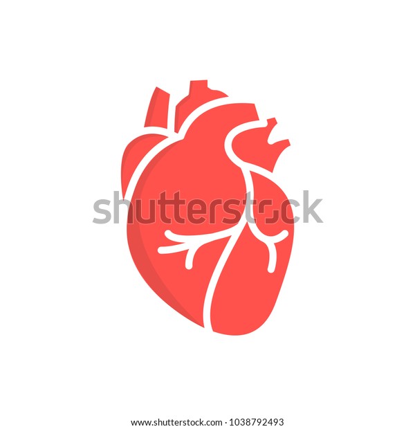 heart icon in flat style isolated\
vector illustration on white transparent\
background