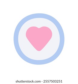 Heart icon in flat style. Love vector illustration on white background.