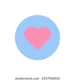 Heart icon in flat style. Love symbol vector illustration on white isolated background.