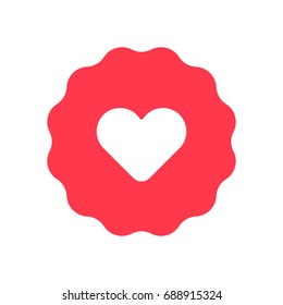 Heart icon. Flat symbol