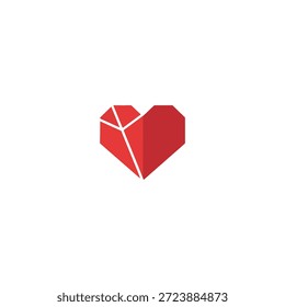 Heart icon flat vector design.