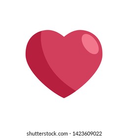 Heart icon. Flat vector illustration. Symbol of love.