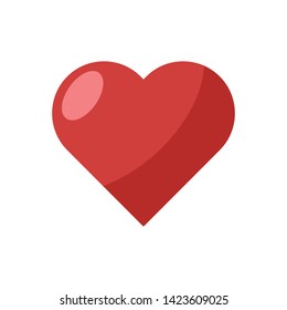 Heart icon. Flat vector illustration. Symbol of love.