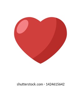 Heart icon. Flat vector illustration. Symbol of love.