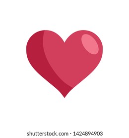 Heart icon. Flat vector illustration. Symbol of love.