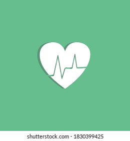 heart icon, Flat vector illustration. EPS 10