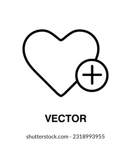 Heart icon flat vector illustration on white background.