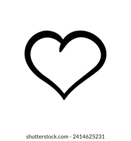 Heart icon flat vector illustration