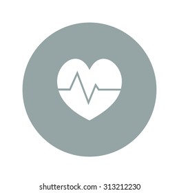 heart icon, Flat vector illustration. EPS 10