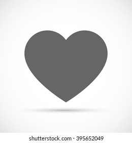 Heart icon flat. Vector illustration. Flat design style
