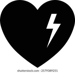 Heart icon in flat. vector signs for apps or web. Valentine's Day, medicine, Love, passion, Romantic concept design symbol health care heartbeat cardiogram isolated on transparent background