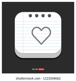Heart icon - Free vector icon
