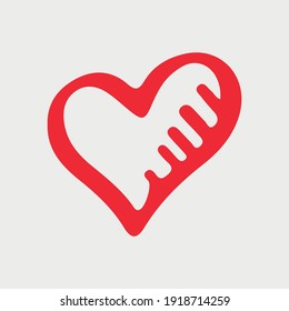 Heart icon for graphic design projects
