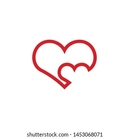 Heart icon graphic design template vector illustration