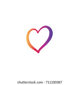 Heart icon Graphic Element Illustration Template Design