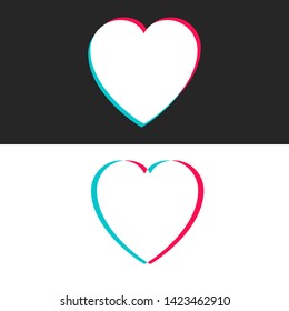 Heart icon graphic in modern flat style isolated on background. Heart icon page symbol for web site, design, logo, app, UI, media application. Notification Like icon. Social network app sign. Vector