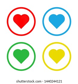 Heart icon. Graphic template. Vector illustration.