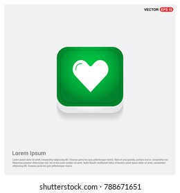 Heart icon Green Web Button