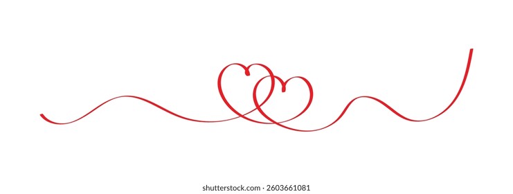 Heart icon hand drawn. Heart continuous line drawing. one line art sketch heart. Symbol love.