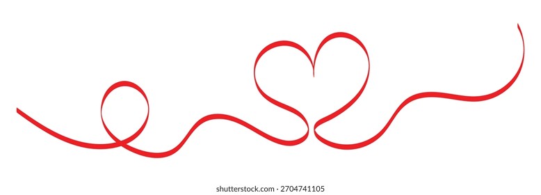 Herzsymbol, handgezeichnet. Durchgehende Zeichnung des Herzens. einzeilige Skizze Herz. Symbolliebe.