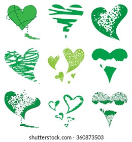 Heart Icon, hand drawn icons and illustrations for valentines or wedding - stock vector