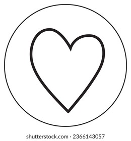 Heart icon hand drawn vector illustration