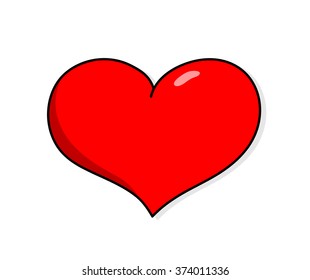 Heart Icon, a hand drawn vector illustration of a heart symbol.
