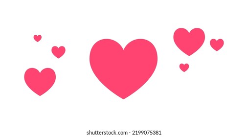 Heart icon and happy symbol simple shape concept flat vector illustration. heart beat