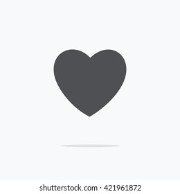 Heart. Icon hearts on a light background. Vector illustration.