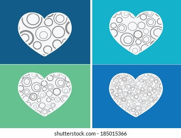 Heart Icon and Hearts symbol lines abstract idea design