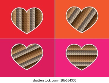 Heart Icon and Hearts symbol lines abstract idea design