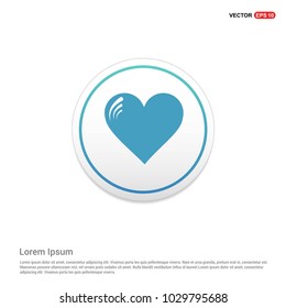Heart icon Hexa White Background icon template