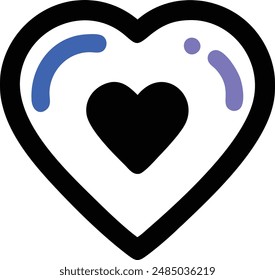 Heart Icon Illustration High Quality.