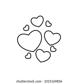 heart icon illustration isolated vector sign symbol