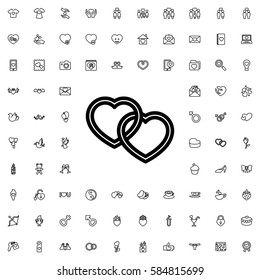 heart icon illustration isolated vector sign symbol. Love icons set.