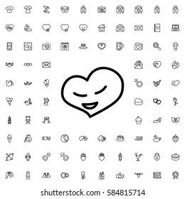 heart icon illustration isolated vector sign symbol. Love icons set.