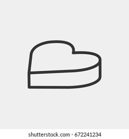 Heart icon illustration isolated vector sign symbol