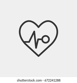 Heart icon illustration isolated vector sign symbol