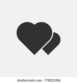 Heart icon illustration isolated vector sign symbol
