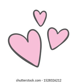 the heart icon. Illustration of the logo element. the heart design. color collection. the concept of the heart.