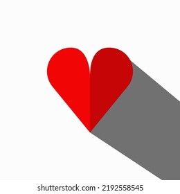 Heart Icon. Illustration vector of Heart. heart art. Flat art style. 