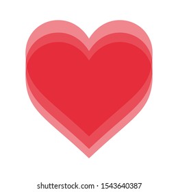 Heart Icon Illustration Vector Flat Design with White Background